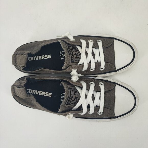 Converse Women's Chuck Taylor All Star Gray Canvas Shoes Size 7 - Picture 4 of 9